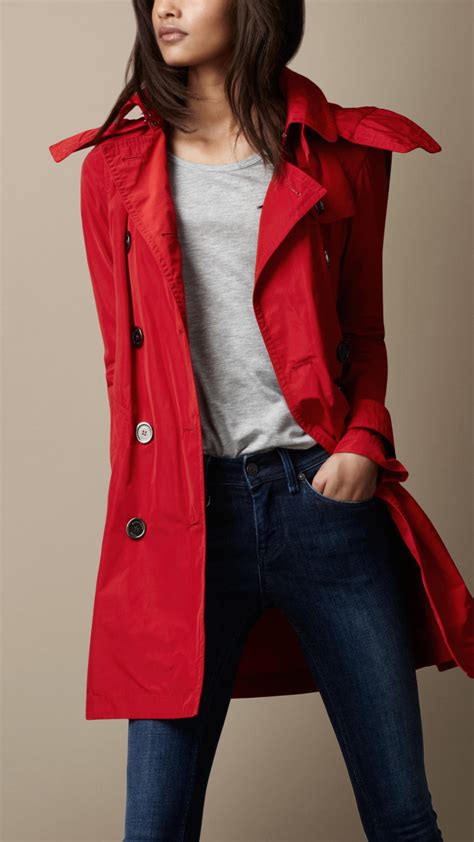 burberry red coat with hood|Burberry winter coat women.